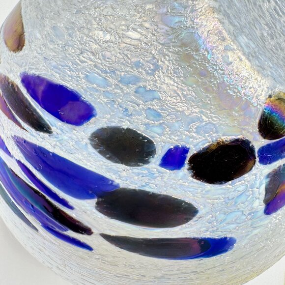 Hand-Blown Glass Eye Studio Art Glass Oil Lamp Glass Mt. St. Helens Ash 4 - Picture 11 of 16